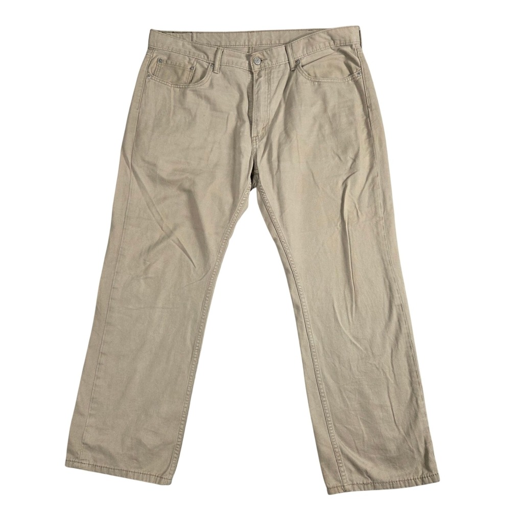 Levi's 559 Relaxed Straight Pants Men 38x30 Tan Khaki Excellent Cotton Denim